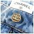 Chanel COCO Knopf Denim-Hose mit Distressed-Tüll Blau - Ansicht 7