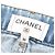 Chanel COCO Knopf Denim-Hose mit Distressed-Tüll Blau - Ansicht 8