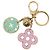 Louis Vuitton Porte Cles Looping Bag Charm Key Holder Rosa Verde - vista 2