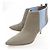 Botas de pelo de becerro Manolo Blahnik Azul Beige - vista 3