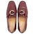 Hermès Mocassino Kelly in pelle Hermes Marrone Bordò - vista 4