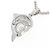 Chopard Dolphin 750 Weißgold Saphir Diamant Halskette Silber - Ansicht 4