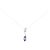 Autre Marque Collana in oro bianco Au750, tanzanite e diamante Argento