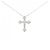 Autre Marque Collana con Croce in Diamanti in Oro Bianco Au750 Argento