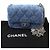 Timeless Borsa a Spalla Chanel Mini Matelasse COCO Mark Camellia Chain Blu - vista 2