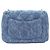 Timeless Borsa a Spalla Chanel Mini Matelasse COCO Mark Camellia Chain Blu - vista 3