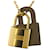 Hermès Hermes Or Kelly Pendant Necklace Brown Metal