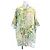 Camicia a maniche corte in seta Leonard Blu Verde