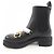 Gucci 17K10 Lederstiefel Schwarz - Ansicht 2
