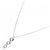 Autre Marque Collana in platino con tre diamanti PT Argento - vista 2