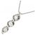 Autre Marque Collana in platino con tre diamanti PT Argento - vista 3