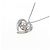 Autre Marque Collana Cuore di Diamanti PT900 PT850 Argento - vista 3