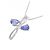 Autre Marque Collana in Tanzanite e Diamanti in Oro Bianco K10 e Platino Porpora - vista 3