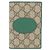 Capa de passaporte Gucci 586257 em couro GG Supreme verde