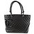 Borsa Chanel Cambon Line in pelle di vitello lucida Nero Silver hardware