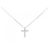 Autre Marque Collana a Croce con Diamanti Pt900 Pt850 Argento