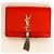 Saint Laurent Kate Pochette Pelle Rossa Rosso - vista 3