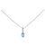 Autre Marque Au750 Weißgold Aquamarin Diamant Halskette Silber