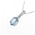 Autre Marque Au750 Weißgold Aquamarin Diamant Halskette Silber - Ansicht 3