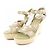 Sandali Espadrille Starboard in pelle Louis Vuitton Verde Cachi - vista 3