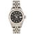 Rolex Datejust Uhr aus Edelstahl und Weißgold Schwarz