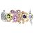 Autre Marque Gstb Platinum Au750 Color Stone Diamond Ring Ring Mehrfarben - Ansicht 2