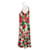 Dolce & Gabbana Dolce&Gabbana Stretch-Mikro-Crepe-Blumenkleid Weiß Rot Grün  - Ansicht 13