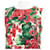 Dolce & Gabbana Dolce&Gabbana Stretch-Mikro-Crepe-Blumenkleid Weiß Rot Grün  - Ansicht 2