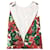 Dolce & Gabbana Dolce&Gabbana Stretch-Mikro-Crepe-Blumenkleid Weiß Rot Grün  - Ansicht 7