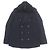 Abrigo cruzado de piel de conejo Burberry Black Label Azul Azul marino