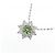 Autre Marque Collana in oro bianco Au750 con granato demantoid e diamante Argento - vista 3