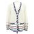 Timeless Chaqueta Chanel sin cuello Blanco Azul