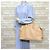 Borsa a mano in pelle beige Prada - vista 2