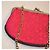 Pochette DKNY in tessuto rosso logata con catena dorata - vista 2