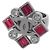 Chanel Ring in Rot und Silber