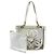 Borsa Tote a Spalla Chanel Vintage CC Coco Mark Logo Bianco