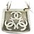 Borsa Tote a Spalla Chanel Vintage CC Coco Mark Logo Bianco - vista 2