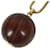 Hermès Collier à chaîne à billes en bois marron et or Hermes Doré  - vue 1