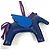 Hermès Portachiavi Cavallo Hermes Cheval Rodeo Pegasus MM Blu Porpora - vista 3