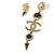Orecchini Chanel CC Coco Mark Color Stone Faux Pearl Multicolore D'oro