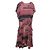 Juicy Couture Seidenkleid mit abstraktem Muster Pink
