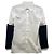 Autre Marque Camisa de algodón ECAILLE 3 blanca mangas contrastadas Negro Blanco