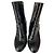 Botines de cuero charol negro Paris Texas