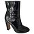 Botines de cuero charol negro Paris Texas - vista 2