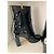 Botines de cuero charol negro Paris Texas - vista 4