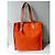Hermès Etrivière Shopping Tote Tela Orange Arancione - vista 3