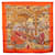 Hermès Hermes Carré 90 Seta multicolore 90 x 90 cm Arancione