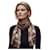 Guess Sciarpa in seta con stampa monogramma Marrone - vista 2