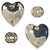 Orecchini a lobo Gucci 925 Interlocking G Heart Blu chiaro - vista 5