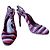 Missoni Décolleté slingback a righe Marrone Nero Rosa Bianco - vista 6